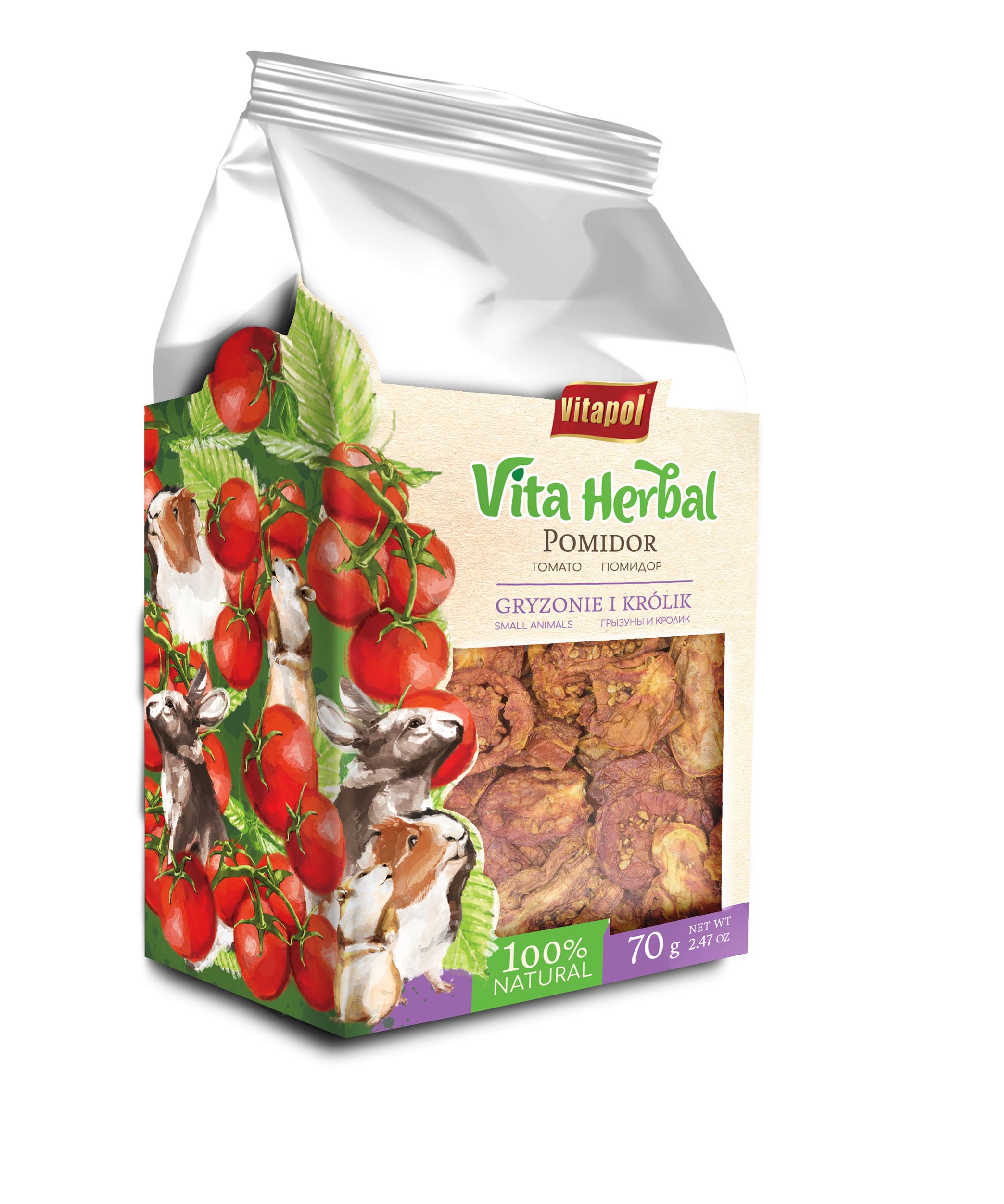 Vita Herbal pomidor suszony dla gryzoni i królików 70 g