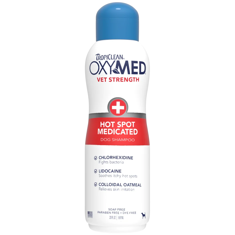 TropiClean OxyMed Vet Strength Hot Spot Medicated Dog Shampoo, 20oz