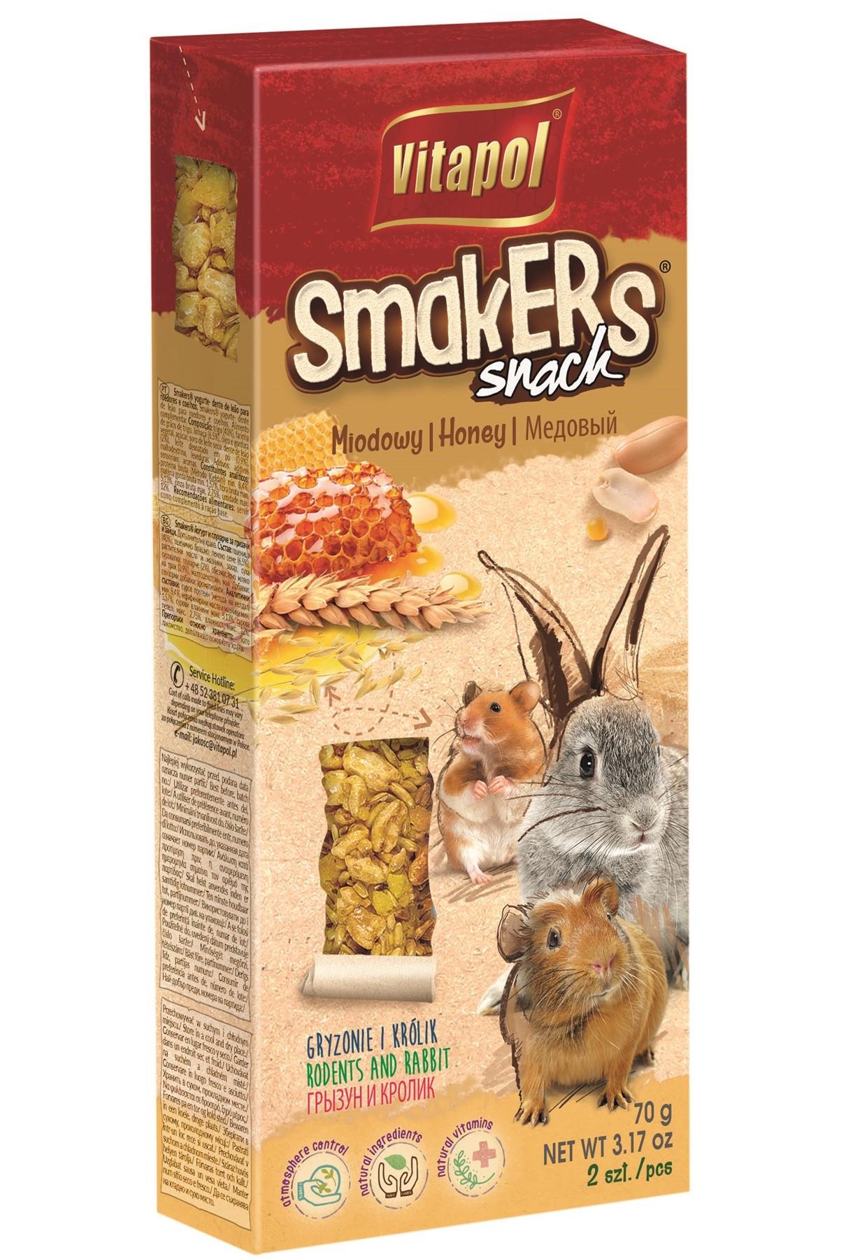 Smakers Snack miodowy dla gryzoni i królika 2 szt 90 g