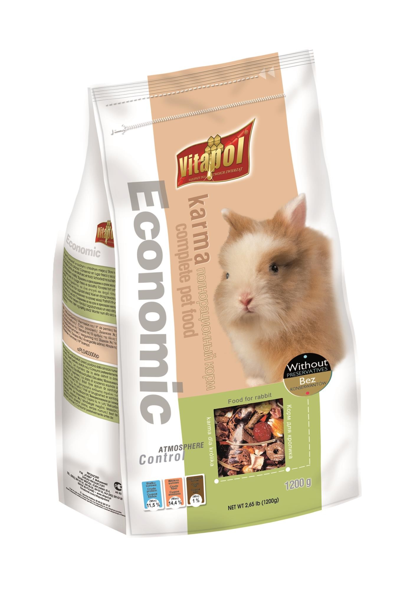 Economic karma pełnoporcjowa dla królika 1,2 kg