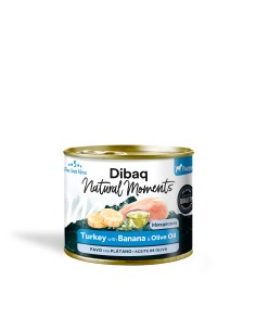 Dibaq natural Moments Cachorro pavo y plátano