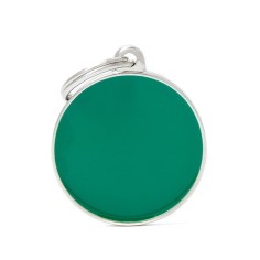 Basic Handmade Big Green Circle ID Tag
