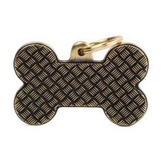 Bronx XL Platform Bone ID Tag in English Brass