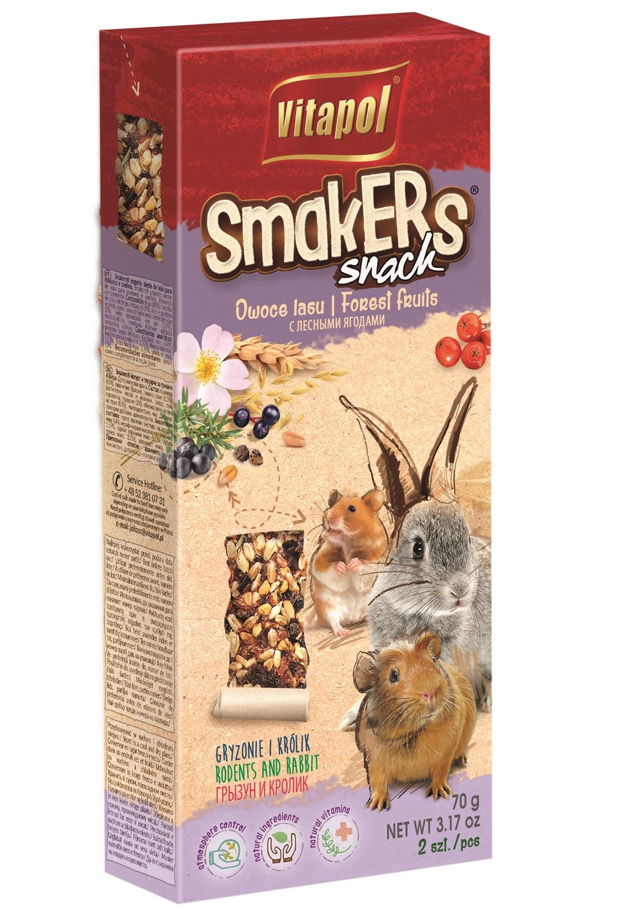 Smakers Snack owoce lasu dla gryzoni i królika 2 szt 90 g