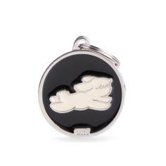 Charms Chico Logo Black and Beige ID Tag