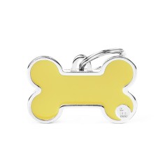 Basic Handmade Big Yellow Bone ID Tag
