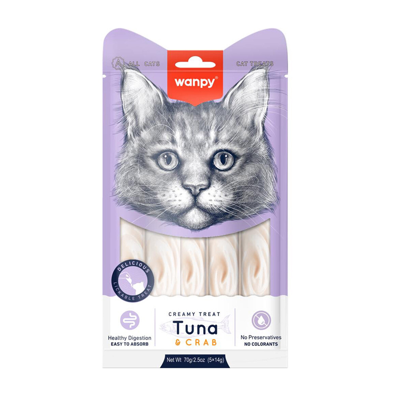 Tuna & Crab Creamy Lickable Cat Treats