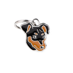 Friends Black and Tan Pinscher ID Tag