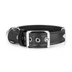 Total Black Hermitage Collar in Genuine Leather