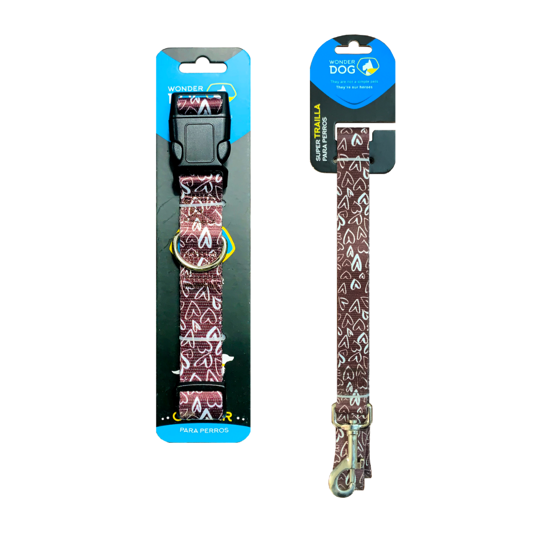 Collar para perros corazones M