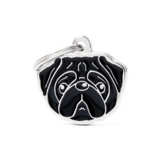 Friends Black Pug ID Tag