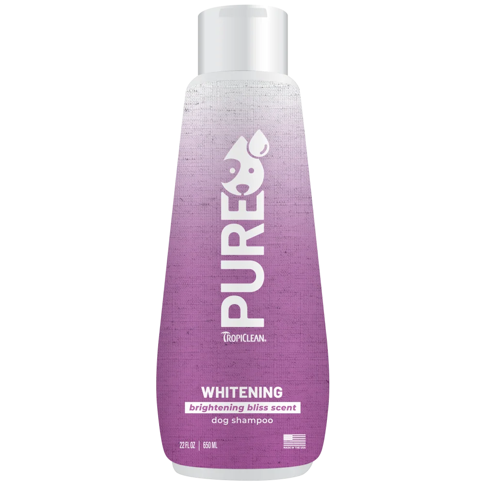 TropiClean PURE Brightening Bliss Whitening Plant-Based Dog Shampoo
