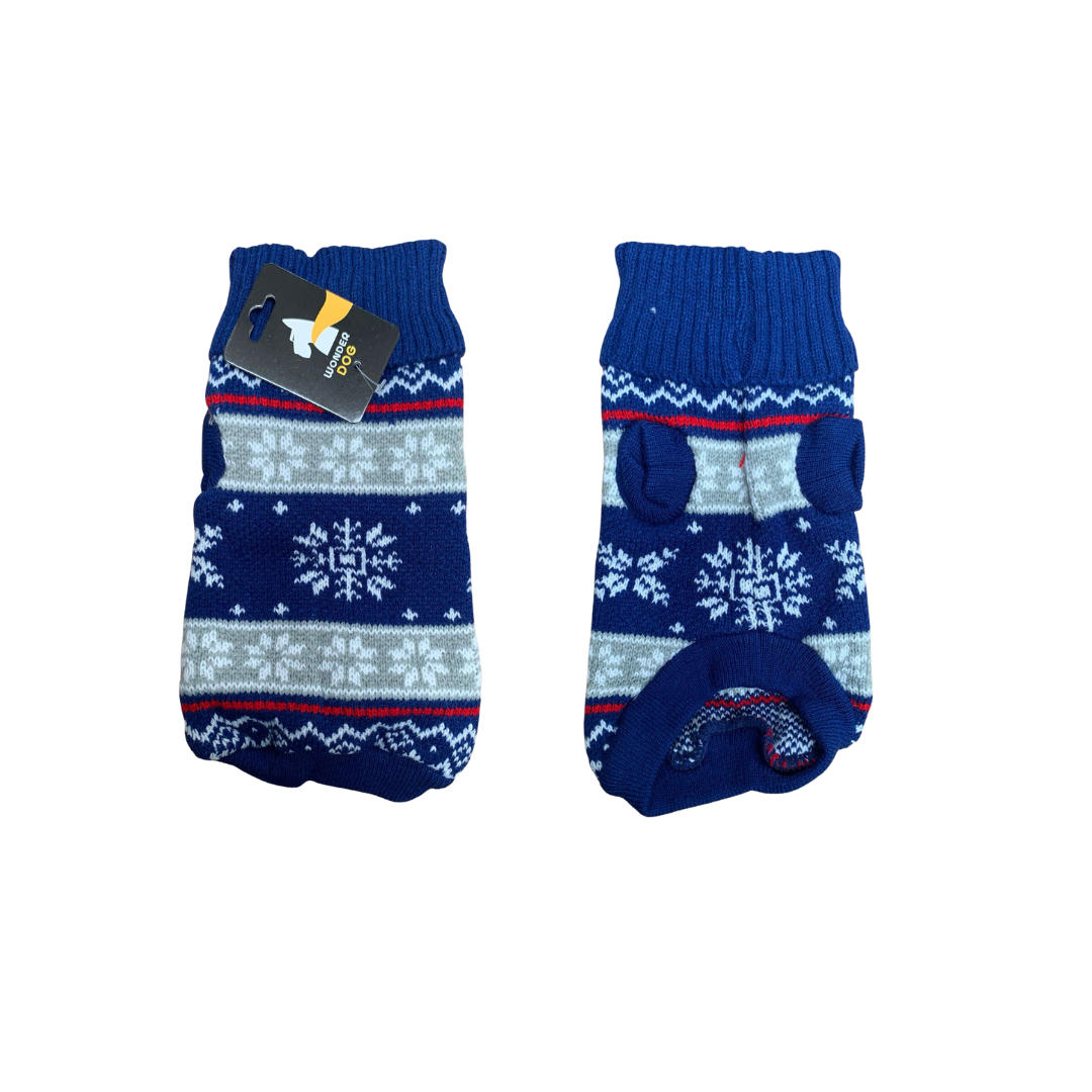 Chaleco azul copos de nieve M