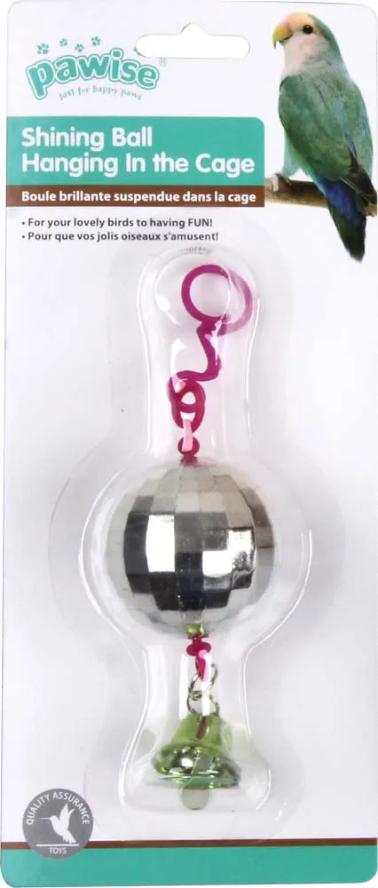 BRINQUEDO PARA PASSAROS GLOBO COM SINO