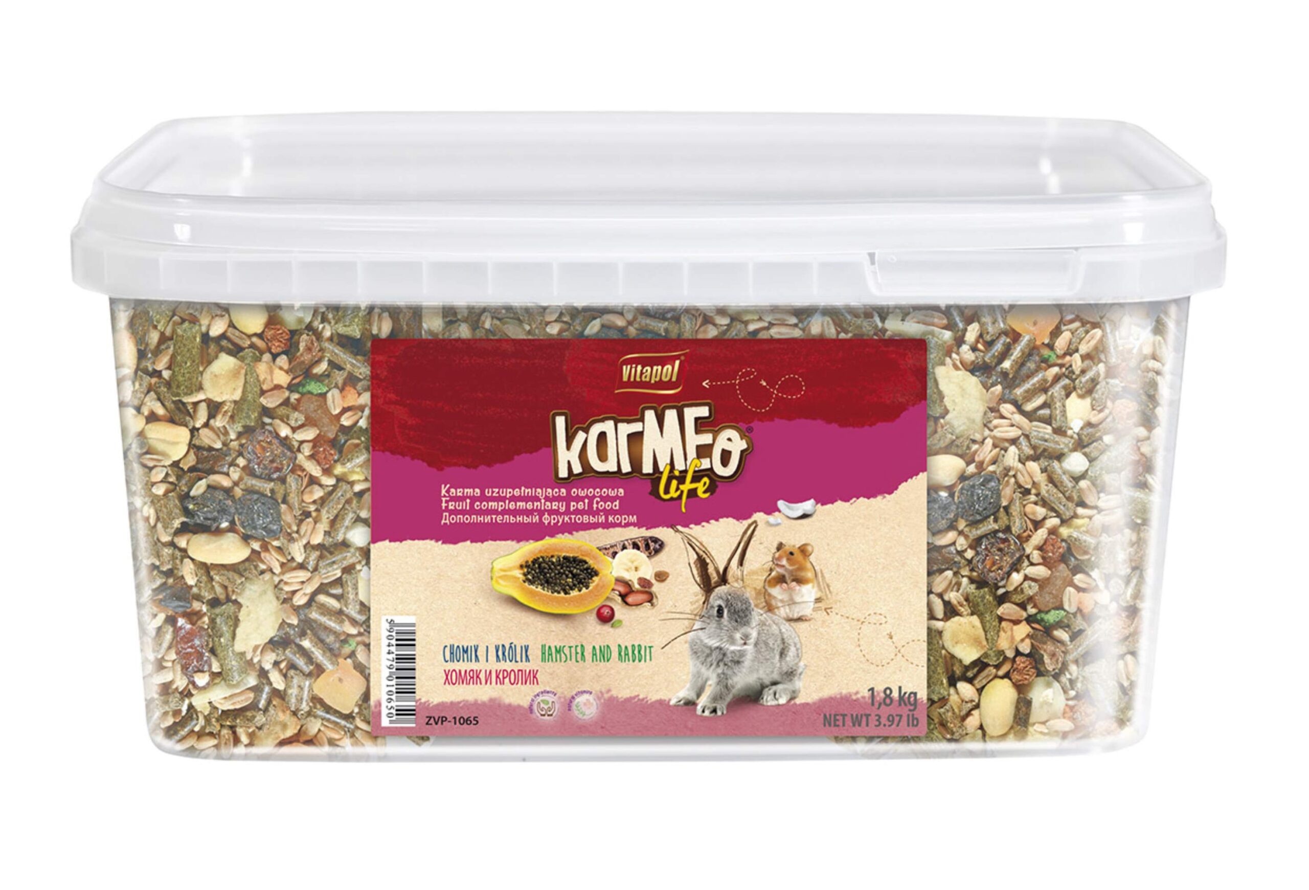 Karmeo Life karma uzupełniająca owocowa dla chomika i królika 1,8 kg