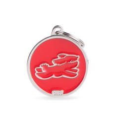 Charms Chico Logo Red ID Tag