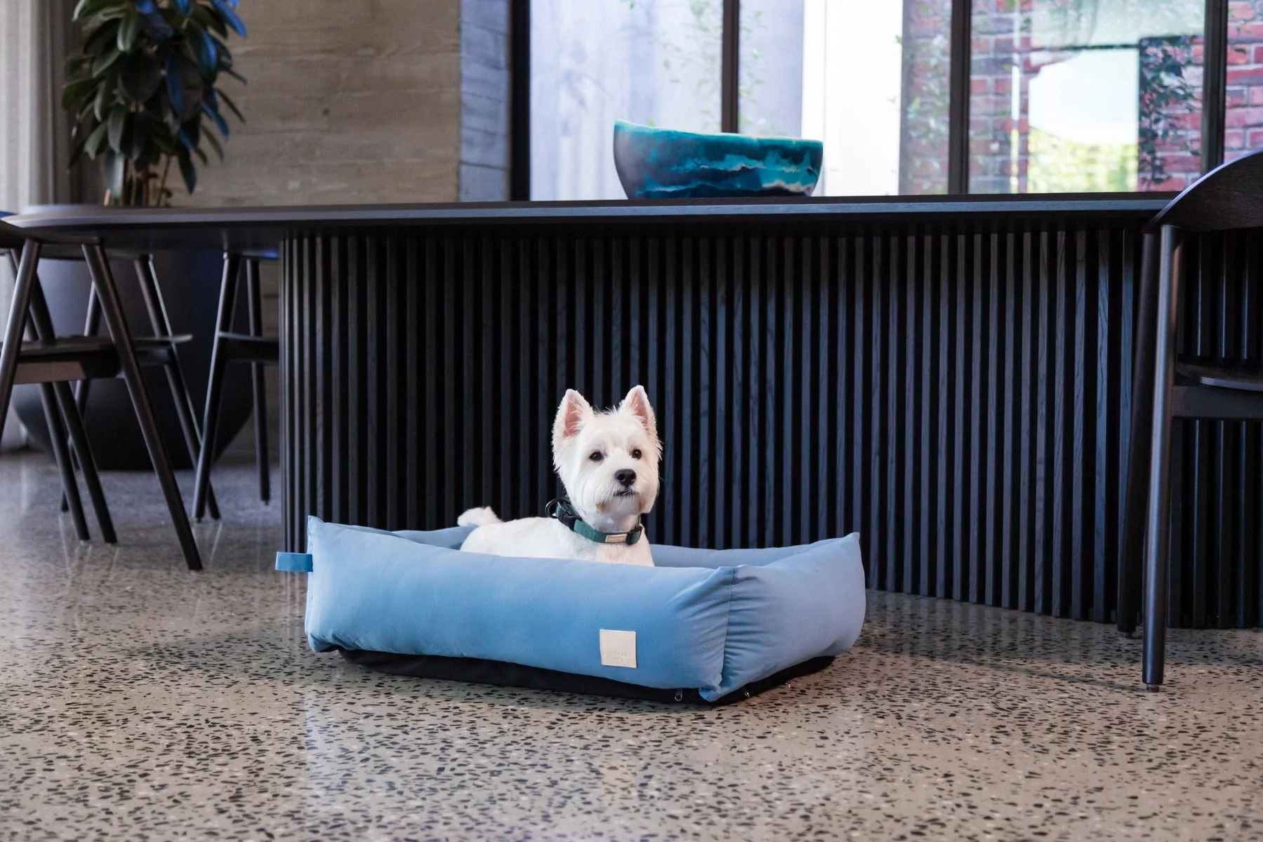 FuzzYard Life Bed - Cotton Bed - French Blue
