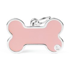 Basic Handmade XL Pink Bone ID Tag
