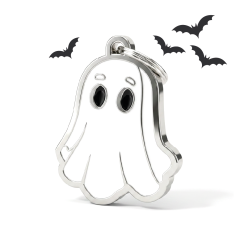 Halloween Ghost ID Tag