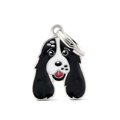 Friends Black and White Cocker ID Tag