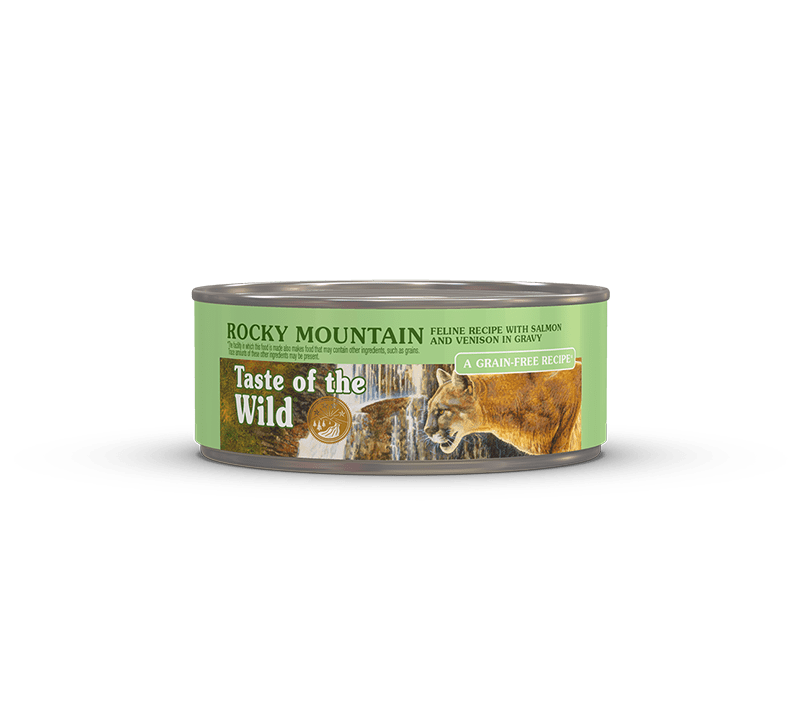 Rocky Mountain Feline Recipe with Salmon and Venison in Gravy