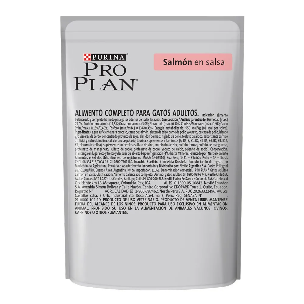 Pro Plan® gatos sobres de salmón en salsa