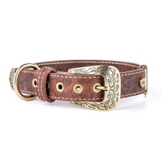 Brown El Paso Collar en Genuine Leather