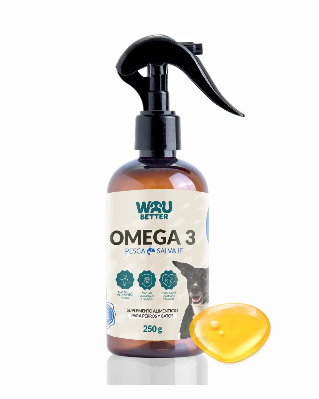 Omega 3 Pesca Salvaje - Rico en EPA y DHA para perros y gatos