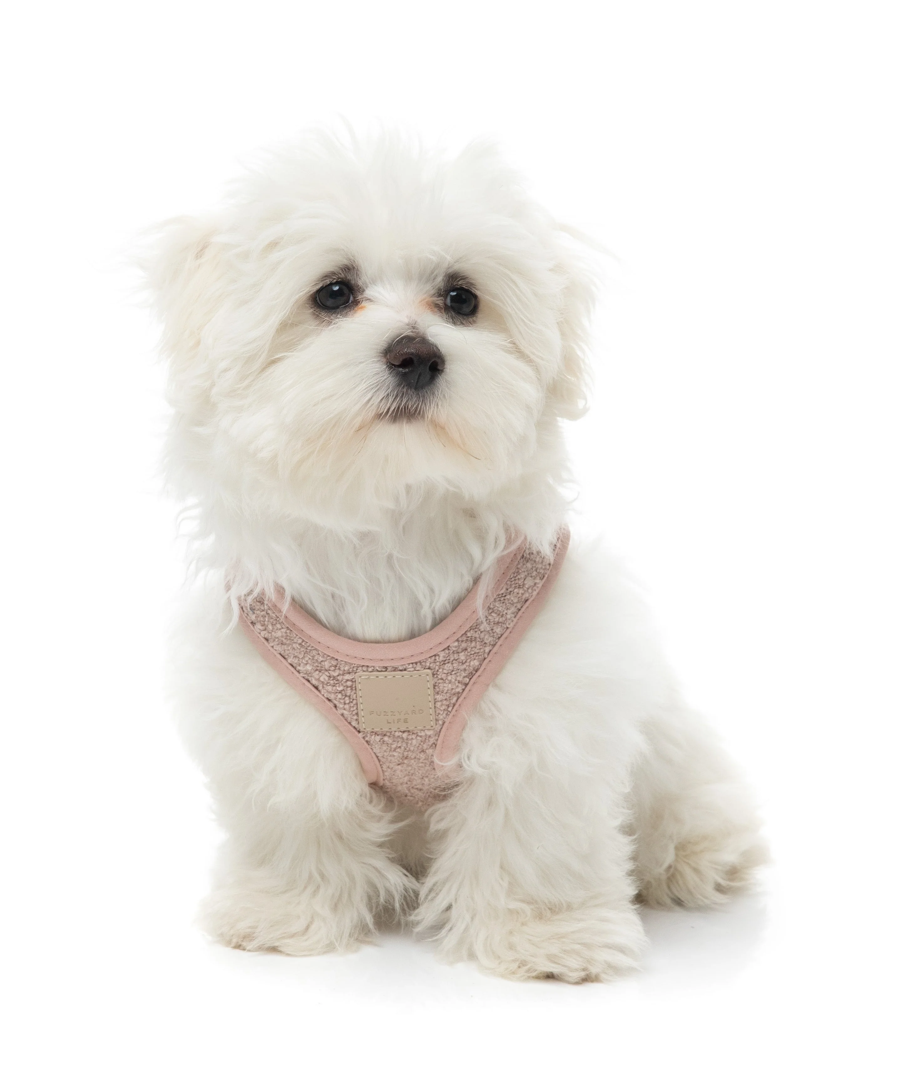 FuzzYard Life Boucle Step-In Harness - Soft Blush