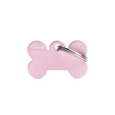 Basic Small Aluminum Pink Bone ID Tag