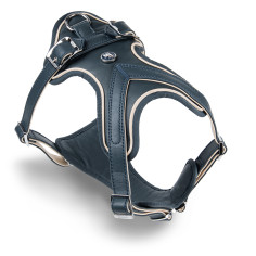 Hermitage H-Harness en Genuine Leather Blue y Crema