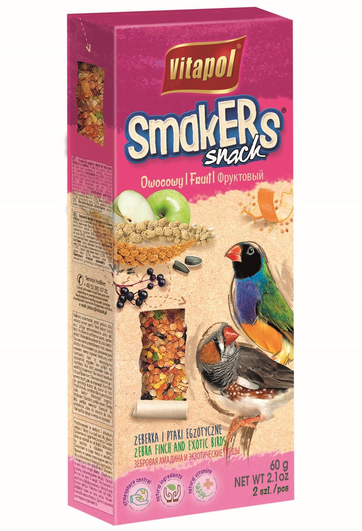 Smakers Snack owocowy dla zeberek i ptaków egzotycznych 2 szt.
