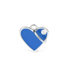 Basic Handmade Small Blue Heart ID Tag