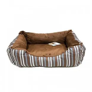 CAMA CÃO CUDDLER LISTRA MARROM