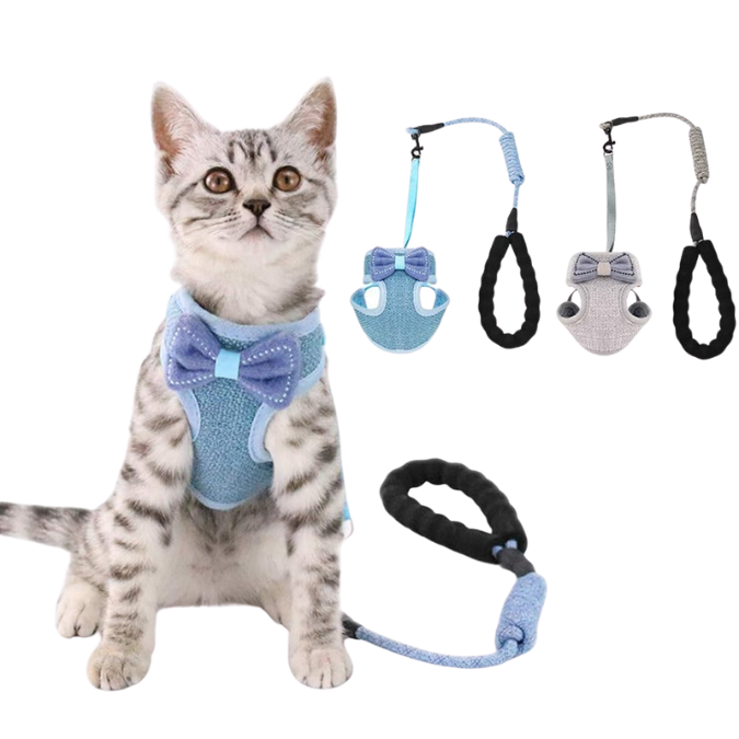 Arnés para gato con corbatín