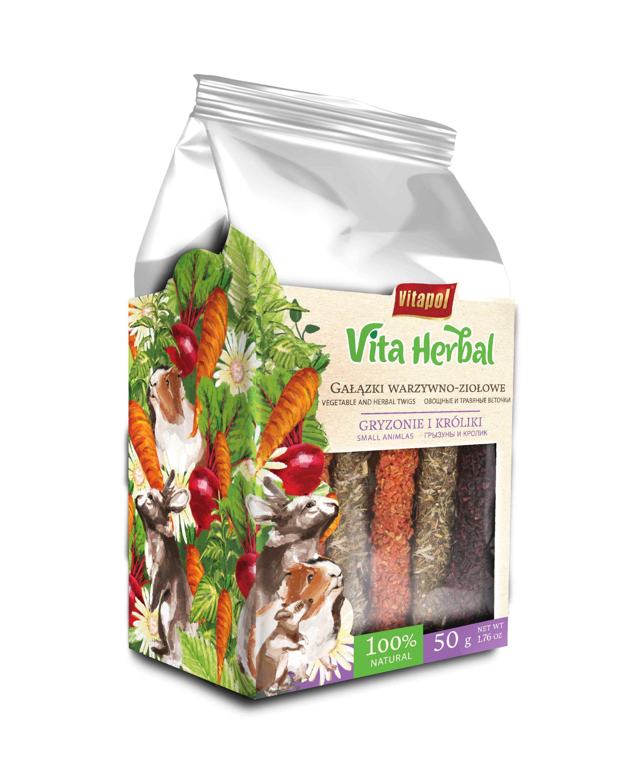 Vita Herbal gałązki warzywno-ziołowe dla gryzoni i królika 50g