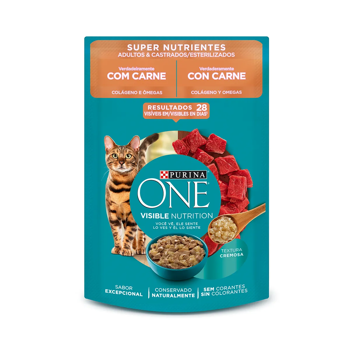 Super nutrientes purina one gatos esterilizados de carne