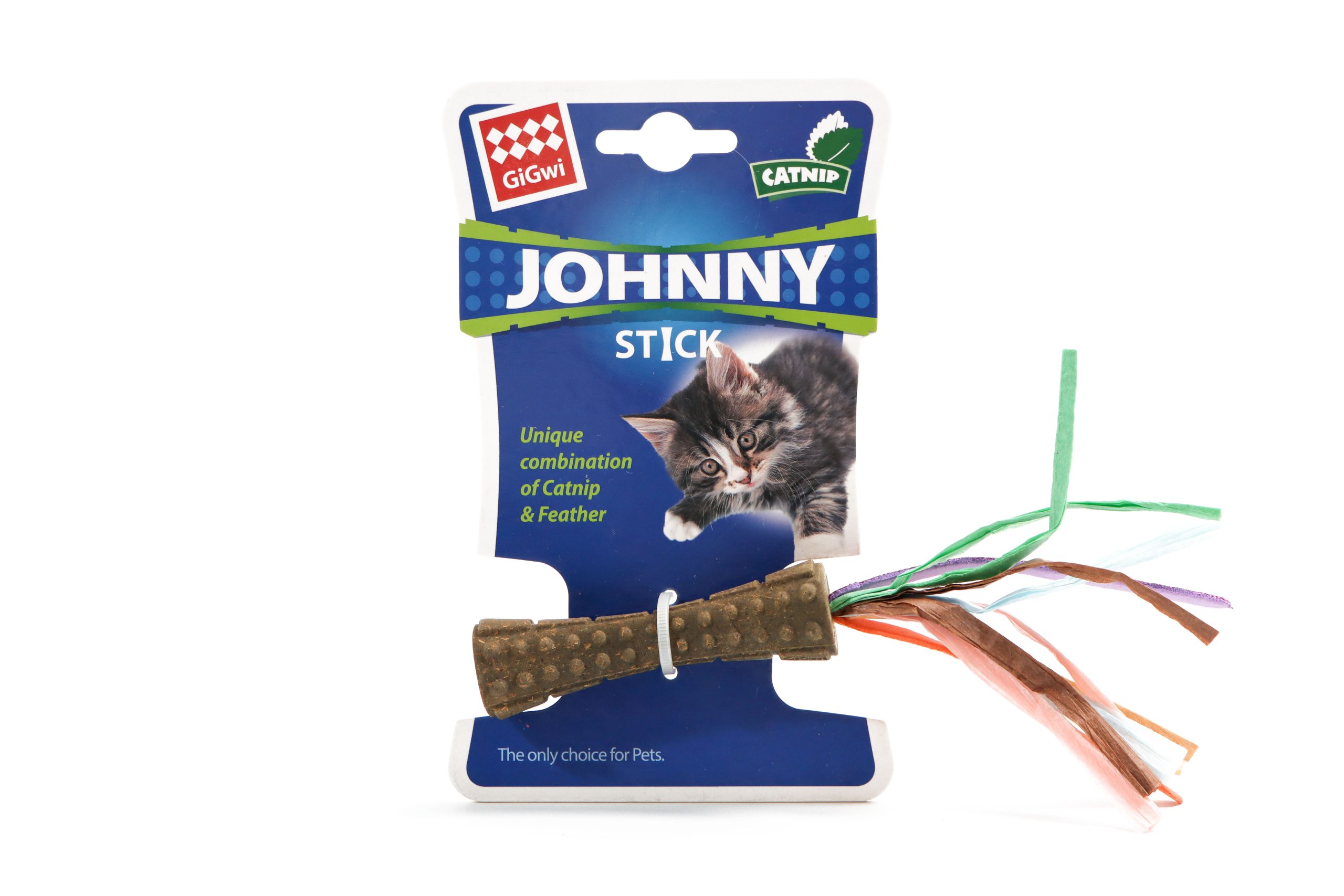 GiGwi Compressed Catnip Johny Stick Coloured Paper