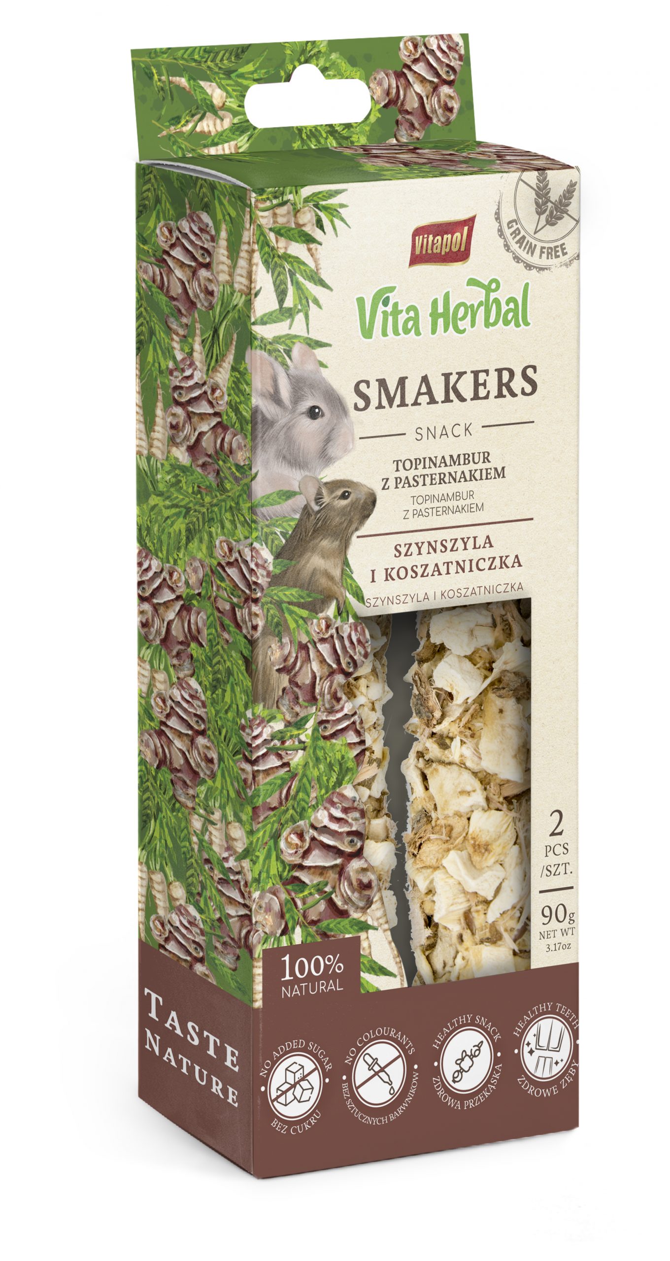 Vita Herbal Smakers Topinambur z pasternakiem dla szynszyli i koszatniczki