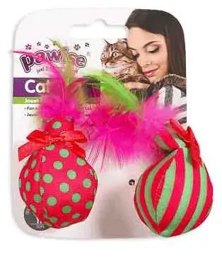 BOLA C/ PENA (CATNIP) (AZ/VD/VM)