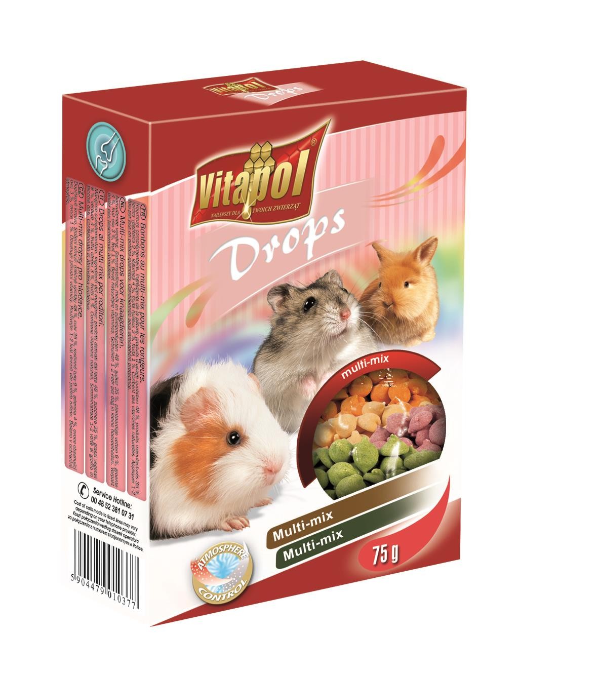 Dropsy multi mix dla gryzoni i królika 75G