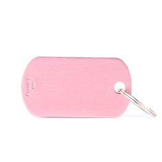 Basic Small Pink Military ID Tag in Aluminum