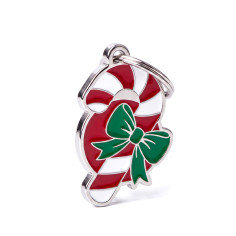 Christmas Candy Cane ID Tag