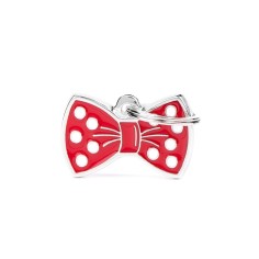 Charms Red Bow Tie ID Tag