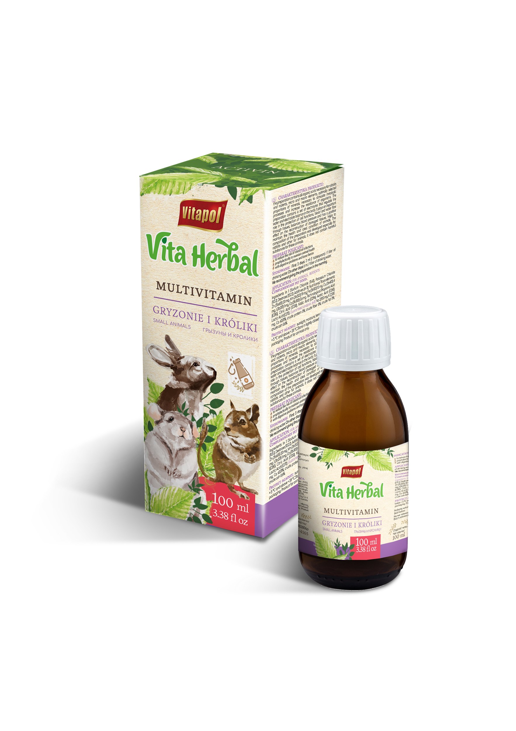 Vita Herbal dla gryzoni i królika, Multivitamin 100ml