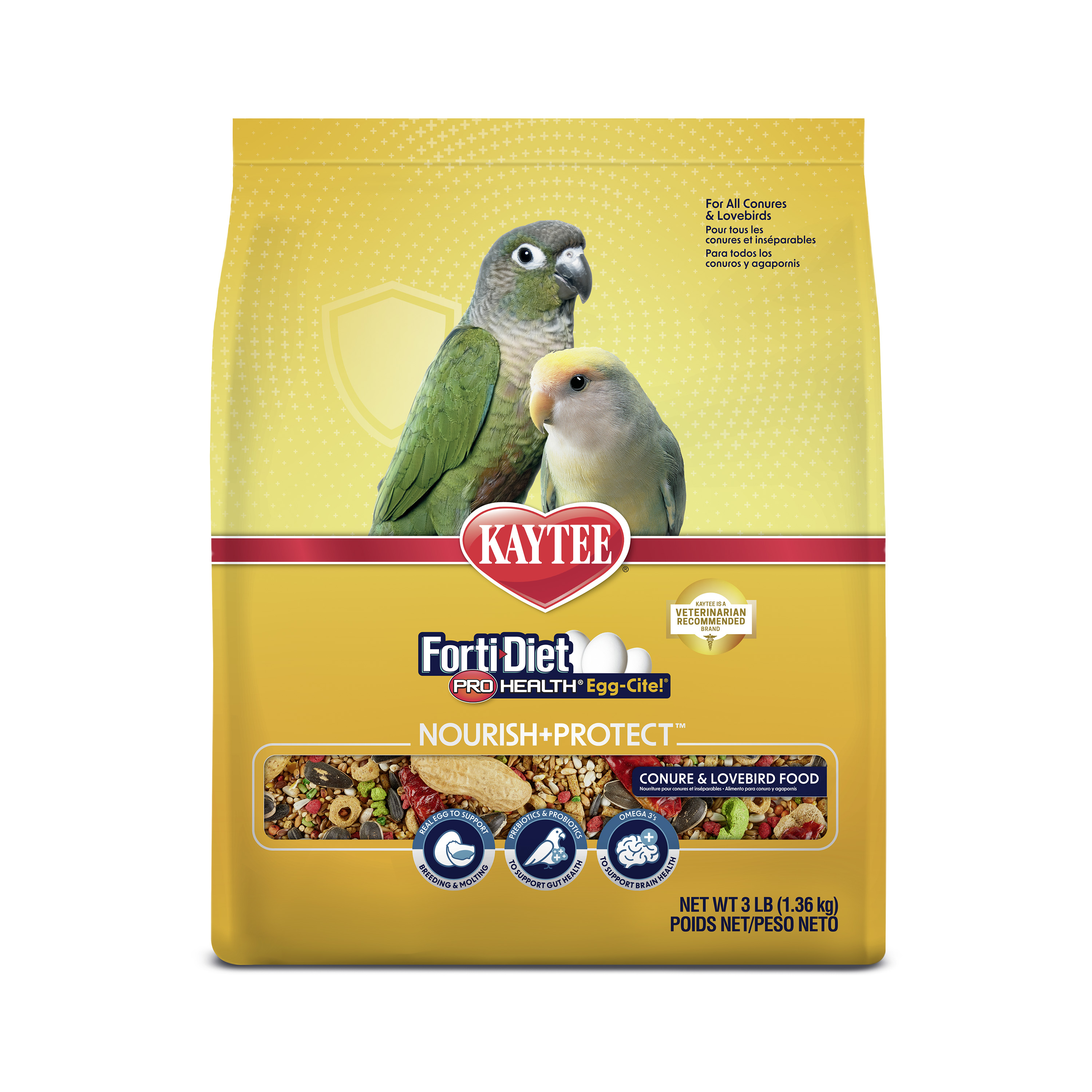 Kaytee Forti-Diet Pro Health Egg-Cite! Nourish+Protect Conure & Lovebird Food