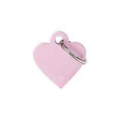 Basic Small Aluminum Pink Heart ID Tag