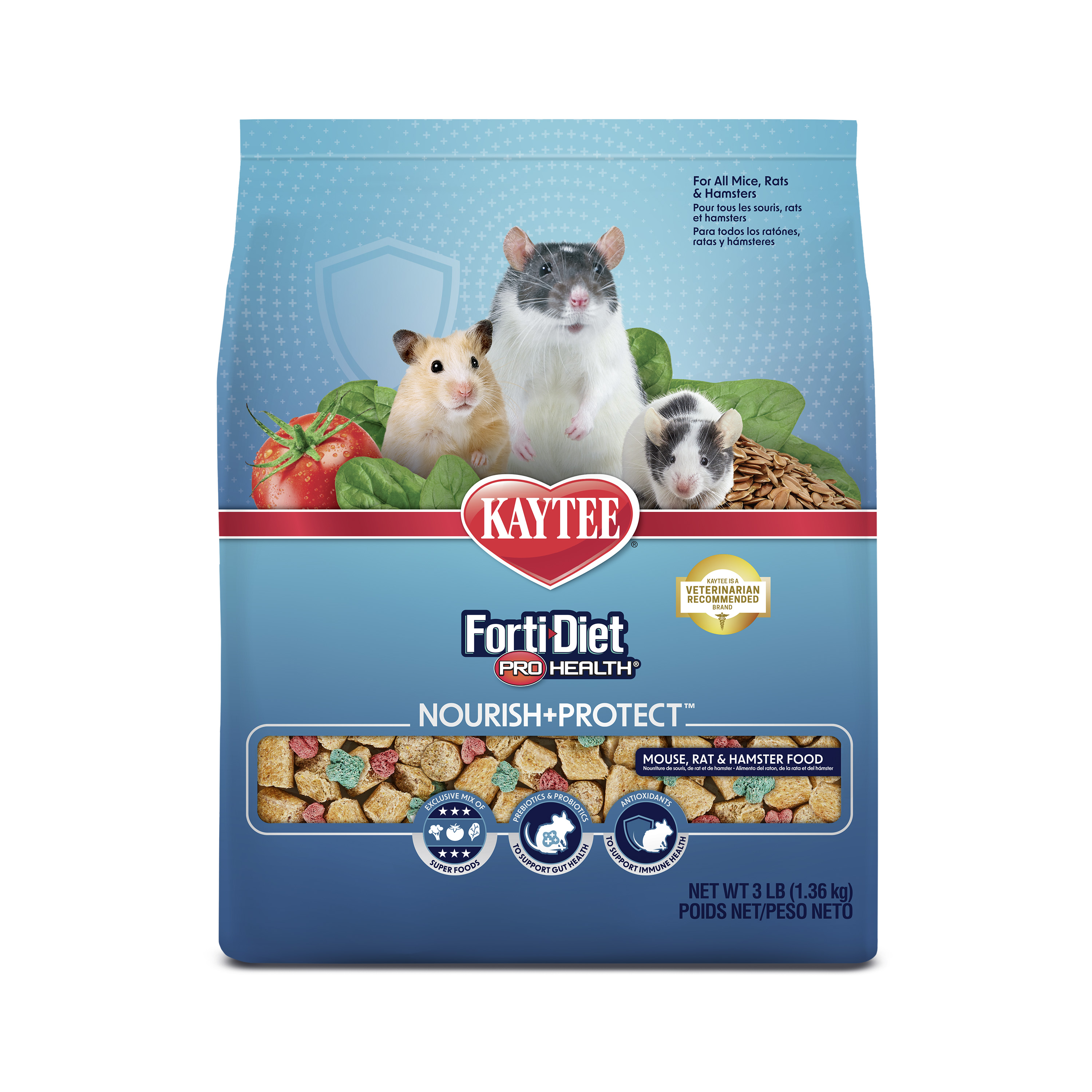 Kaytee Forti-Diet Pro Health Nourish+Protect Mouse, Rat and Hamster Food
