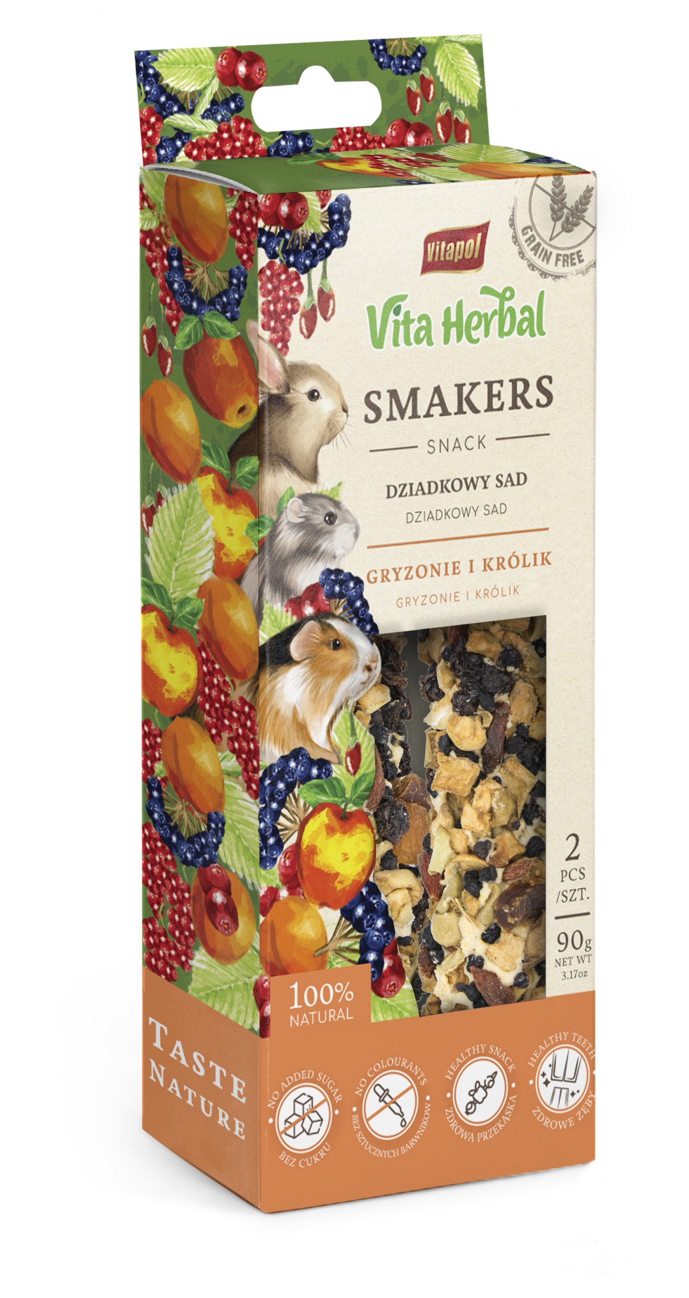 Vita Herbal Smakers dziadkowy sad dla gryzoni i królika