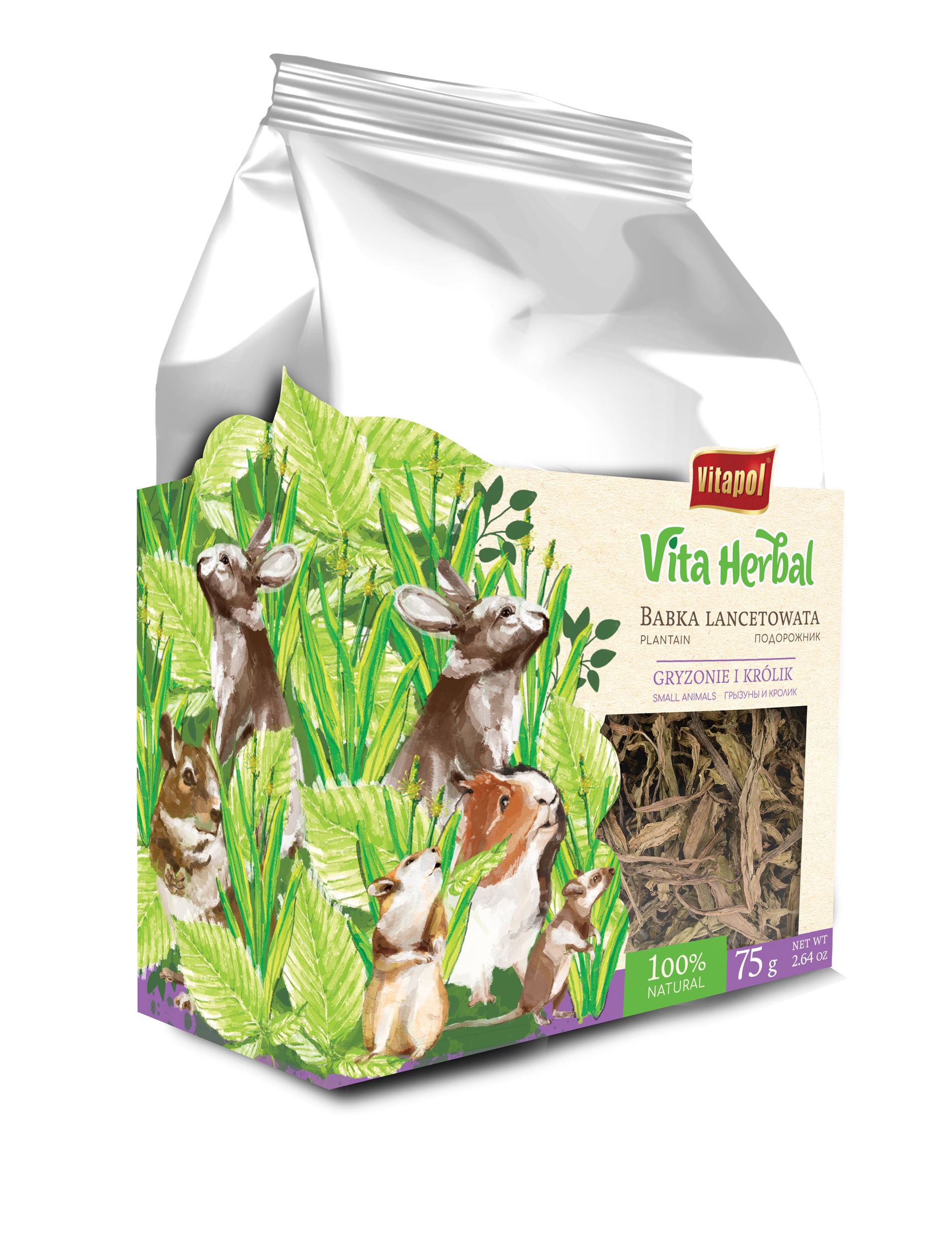 Vita Herbal babka lancetowata dla gryzoni i królików 75 g